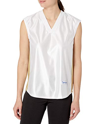 Intensity Womens Dazzle V-Neck Side Panel Basketball Jersey White-Vegas XX-Large