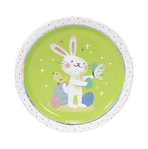 Spritz 10ct Premium Easter Bunny Dinner Plates With Foil