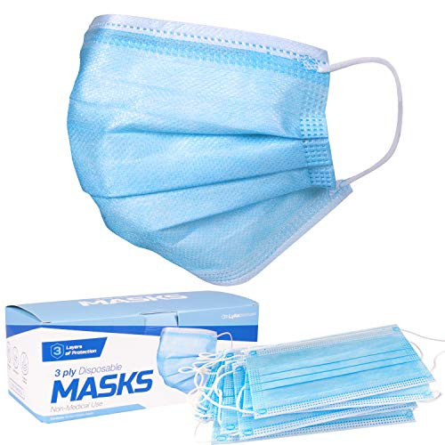 Disposable Face Mask 50 Pack Disposable Masks - Quality 3 Ply Mouth Mask -50 Pack-
