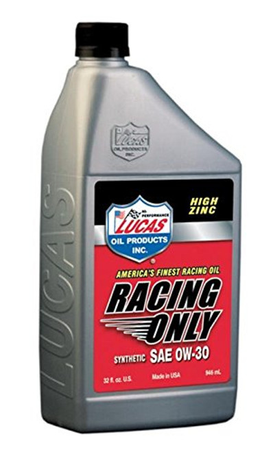Lucas Oil 10605 0W-30 Synthetic Racing Oil - 1 Quart Bottle Lucas Oil 10605 0W-30 Synthetic Racing Oil - 1 Quart Bottle