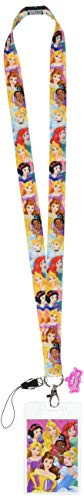 Disney Lanyard w-Soft Touch Dangle Princess 86084 Pink 3" Multi Color