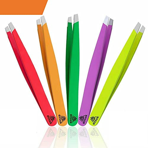 Slant Eyebrow Tweezers for Women - Professional Stainless Steel Tweezer Best Tweezers for Eyebrows - Great Precision Facial Hair Remover Ingrown Hair Splinter Blackhead Remover -Black Slant Tip- Slant Eyebrow Tweezers for Women - Professional Stainless Steel Tweezer Best Tweezers for Eyebrows - Great Precision Facial Hair Remover Ingrown Hair Splinter Blackhead Remover -Black Slant Tip-