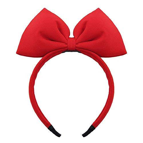 Christmas Bow Headband Bowknot Hair Bands Big Bow Halloween Hair Hoop Women Bow Hairband Party Decoration Headdress Cosplay Costume Handmade Headpiece Makeup Elastic Hair Accessories Red 1 Pack