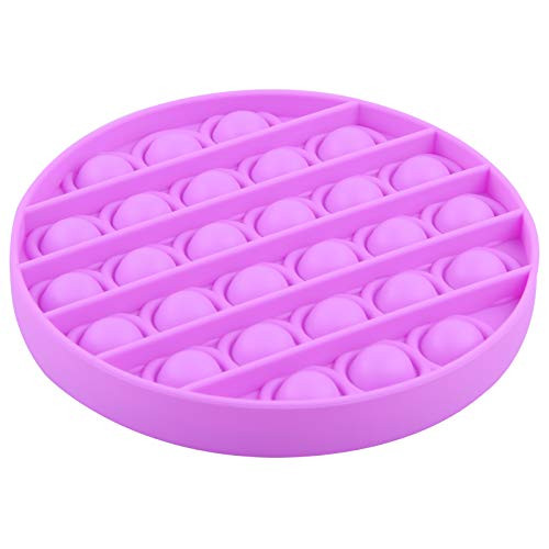 Fidget Toys Pop Pop Bubble Sensory Fidget Toys Autism Special Needs Stress Reliever Push Squeeze Sensory Toy Silicone Stress Reliever Toy Help Restore Emotions -Purple-