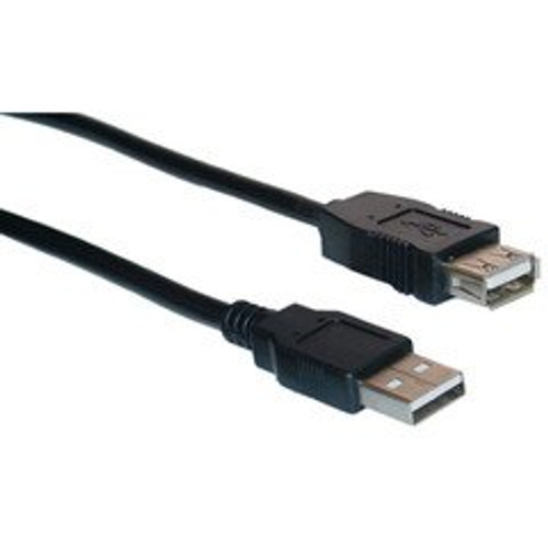 PcConnectTM USB 2.0 Extension Cable Black Type A Male to Type A Female 3 Foot