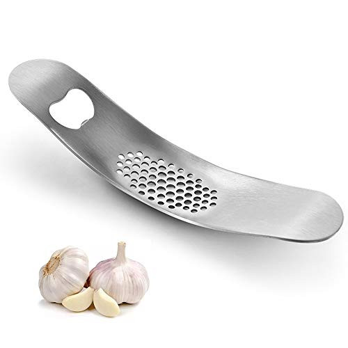 WINIBULA Garlic Rocker Crusher Chopper Garlic Press Crusher Masher Garlic Press Mincer - Stainless Steel WINIBULA Garlic Rocker Crusher Chopper Garlic Press Crusher Masher Garlic Press Mincer - Stainless Steel