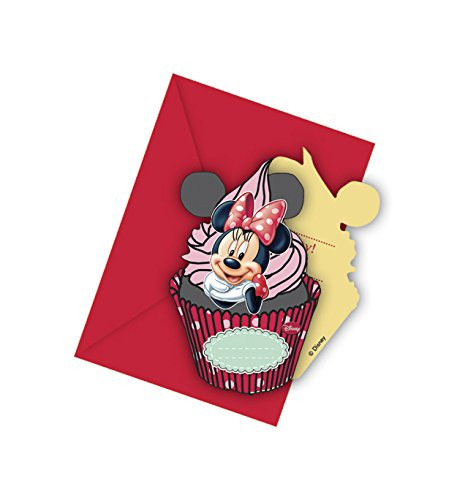 Disney Unique Party 71801 - Café Minnie Mouse Party Invitations Pack of 6