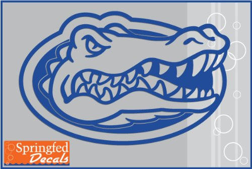 Florida Gators ROYAL BLUE GATOR HEAD LOGO 6" Cut Vinyl Decal Car Truck Window UF Sticker FBA
