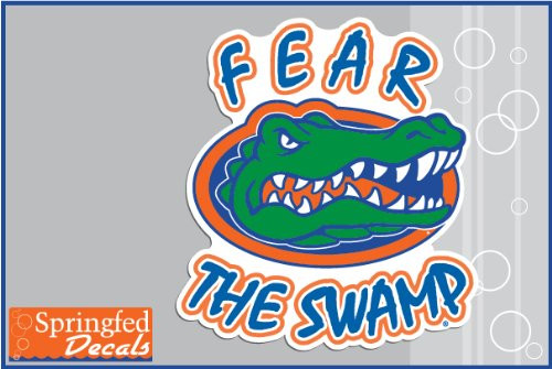 Florida Gators FEAR THE SWAMP 4" Vinyl Decal Car Truck Window UF Sticker FBA