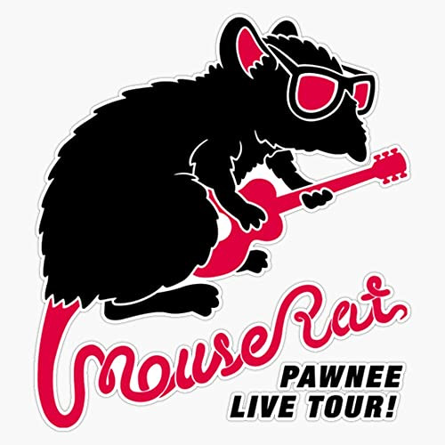 JB Print Parks and Rec Mouse Rat Band Vinyl Decal Sticker Car Waterproof Car Decal Bumper Sticker 5"