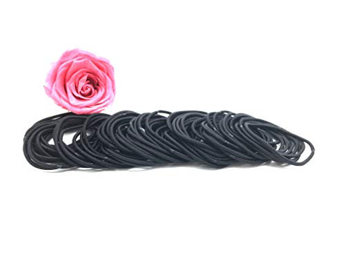 200 Pieces Girls Women Hair Ties No Crease Hair Bands Bulk Elastics Ponytail Holders Ties for Thick Heavy -Black- 200 Pieces Girls Women Hair Ties No Crease Hair Bands Bulk Elastics Ponytail Holders Ties for Thick Heavy -Black-
