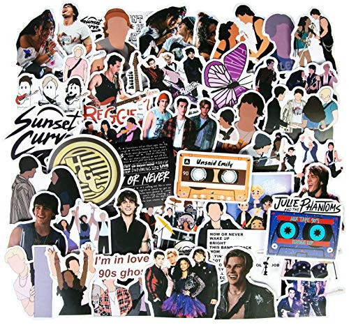 50Pcs TV Movie Julie and The Phantoms Stickers Waterproof Vinyl Stickers for Water Bottles Laptop Stickers for Teens Cool Stickers for Skateboard Guitar Bicycle Decals -Julie and The Phantoms-