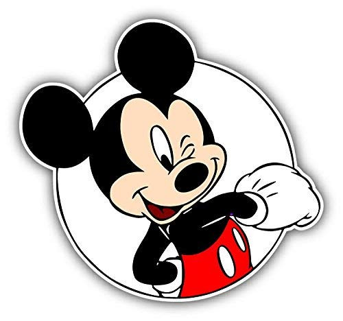 Mickey Mouse Winks Cartoon - Sticker Decal - Decorative Sticker - Scrapebooks Cars Windows Laptops Waterbottles