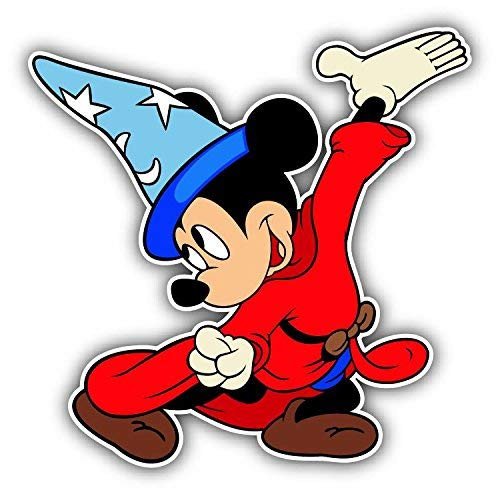 Mickey Mouse Magic Cartoon - Sticker Decal - Decorative Sticker - Scrapebooks Cars Windows Laptops Waterbottles