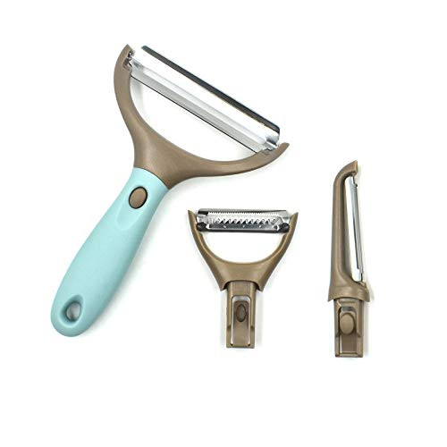 Trio Vegetable Peeler Set Stainless Steel Peelers for Potatoes Carrots Cabbage Julienne