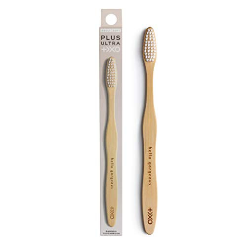 PLUS ULTRA Bamboo Toothbrush - Hello Gorgeous Etched on Toothbrush Handle - Eco-Friendly and Biodegradable Toothbrush Handle with Dentist Designed Bristles- BPA Free Soft Toothbrush PLUS ULTRA Bamboo Toothbrush - Hello Gorgeous Etched on Toothbrush Handle - Eco-Friendly and Biodegradable Toothbrush Handle with Dentist Designed Bristles- BPA Free Soft Toothbrush