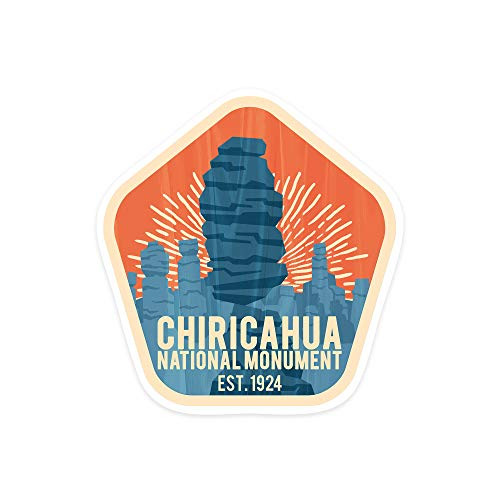 Lantern Press Chiricahua National Monument Arizona Vintage Vector Pentagon Contour 100043 -Vinyl Die-Cut Sticker Indoor-Outdoor Small-