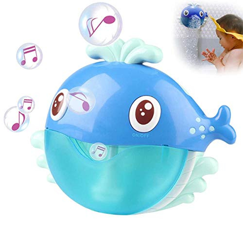 XJunion Musical Whale Baby Bath Bubble Toy Automatic Bubble Blower, Upgraded Bubble Machine Fun Bathtub Bubble Toys - for Baby Kids Boys Girls Cute Bath Toys Gifts?12 Music Song?