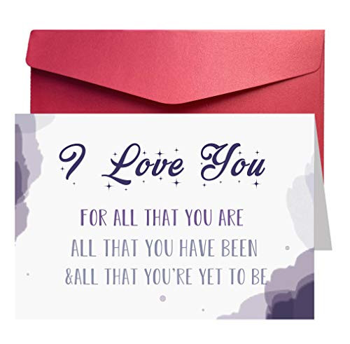 I Love You Card Romantic Anniversary Card Valentines Day Card for Him Her I Love You for All That You Are