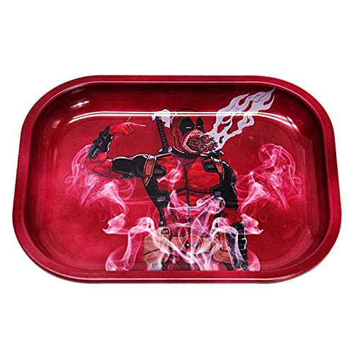 Metal Rolling Tray Ash Tray Premium Rolling Tray -Small Red-