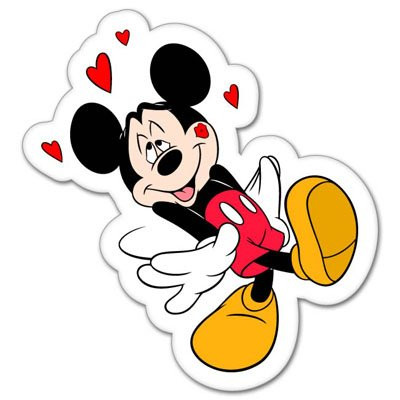 Mickey Mouse in Love Vynil Car Sticker Decal - Select Size