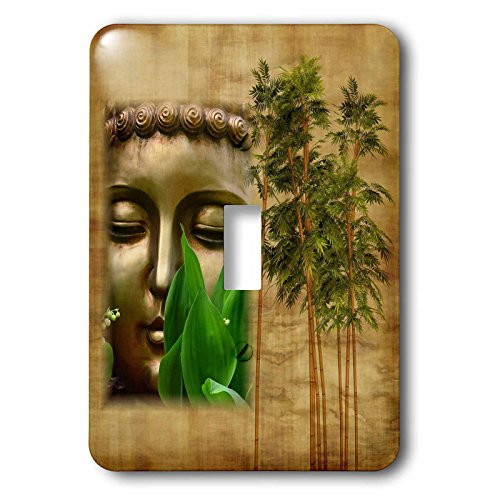 3dRose lsp_279884_1 Image of Chinese Buddha Face with Bamboo Toggle Switch Mixed
