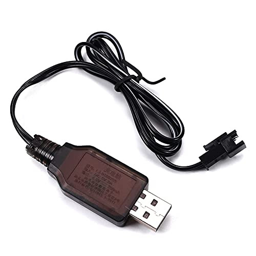 Fielect SM-2P Positive USB Charging Cable for RC Car 4.8 V 250mA Ni-MH Ni-CD Battery 2pcs