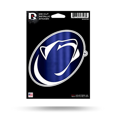 NCAA Rico Industries Die Cut Metallic Sticker Penn State Nittany Lions 5 x 7-inches NCAA Rico Industries Die Cut Metallic Sticker Penn State Nittany Lions 5 x 7-inches