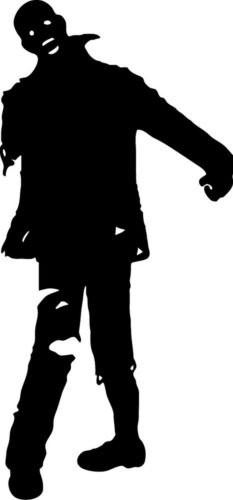 Ranger Products Zombie The Walking Dead Walker Car Window Decal Sticker ZMB001 -White Color Decal- - Die Cut Decal Bumper Sticker for Windows Cars Trucks Laptops Etc.