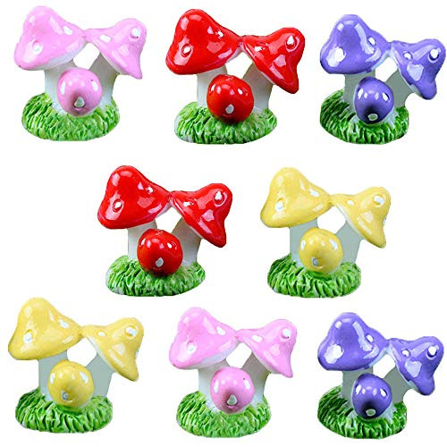 Miniature Mushroom Figurines - Fairy Garden Mini Mushroom Figurines for Cake Toppers Fairy Gardens House Terrarium Dollhouse Micro Landscape Plant Pots Bonsai Craft Decor -Mushroom Figurines 8Pcs - Miniature Mushroom Figurines - Fairy Garden Mini Mushroom Figurines for Cake Toppers Fairy Gardens House Terrarium Dollhouse Micro Landscape Plant Pots Bonsai Craft Decor -Mushroom Figurines 8Pcs -