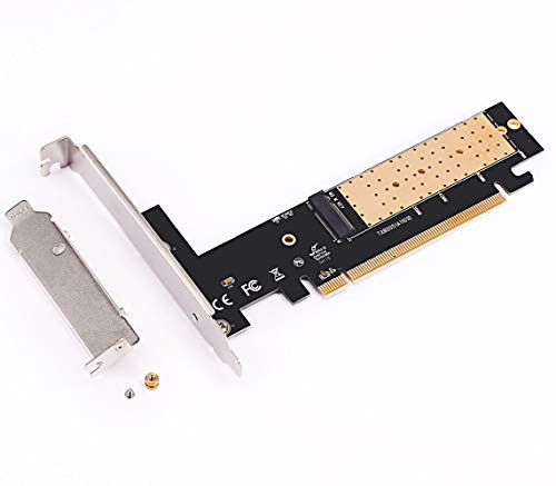 M.2 to PCIe Adapter, NVME SSD to PCI-e 3.0 X16 Host Controller Expansion Card with Low Profile Bracket, Support M Key Solid State Drive Type 2280 2260 2242 2230 Converter to Desktop PCI Express