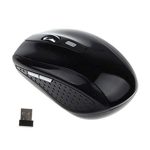USlingbi 2.4GHz Wireless Gaming Mouse 1200DPI Optical Wireless Mouse with Mini Adapter6 Keysfor PC Laptop Black