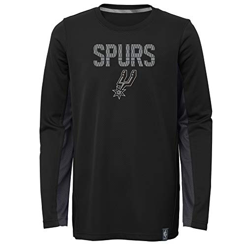 NBA Kids  and  Youth Boys "Assist Shooter" Long Sleeve Tee San Antonio Spurs Black Kids Small-4-