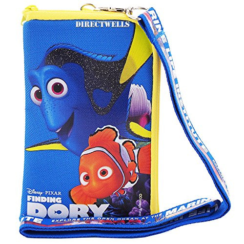 Disney Finding Dory Character Lanyard with Detachable Cellphone Case Or Coin Purse -Blue-