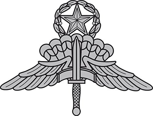 Military Vet Shop US Army Halo Master Parachutist Jump Wings Window Bumper Sticker Decal 3.8"