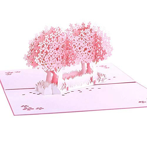 Smaani Handmade Cherry Blossom Card Pop Up Romantic Love Letter Greeting Anniversary Wedding Valentine Birthday Gift Card for Her Him Husband Wife Graduation Birthday Wedding-B- Smaani Handmade Cherry Blossom Card Pop Up Romantic Love Letter Greeting Anniversary Wedding Valentine Birthday Gift Card for Her Him Husband Wife Graduation Birthday Wedding-B-