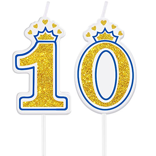 10th Birthday Candles Cake Numeral Candles Happy Birthday Cake Candles Topper Decoration for Birthday Wedding Anniversary Celebration Party Favor 10th Birthday Candles Cake Numeral Candles Happy Birthday Cake Candles Topper Decoration for Birthday Wedding Anniversary Celebration Party Favor