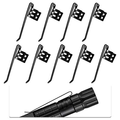 Flashlight Pocket Black Clip Removable Accessory Penlight Replacement Parts for Flashlights Keychain Lights -10-