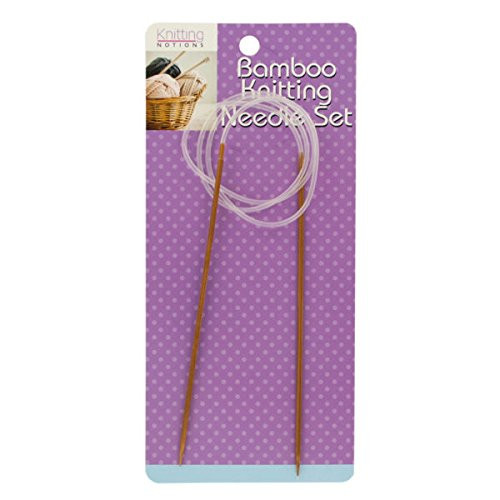 Kole Imports OS350 Circular Bamboo Knitting Needle Set Multicolor