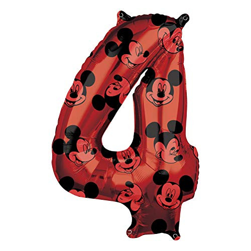 Amscan Anagram 4013401 - Disney Mickey Mouse Number 4 Foil SuperShape Balloon - 26 Inch