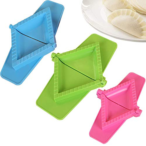 Dumpling Maker 3-Piece Dough Press Set Dumpling-tortilla Press Perfect for Dumpling Calzone Ravioli Empanada Turnover  and  Pierogi -Square-