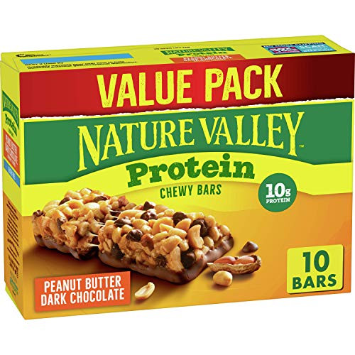 Nature Valley Chewy Granola Bars Protein Peanut Butter Dark Chocolate 14.2 oz 10 ct Nature Valley Chewy Granola Bars Protein Peanut Butter Dark Chocolate 14.2 oz 10 ct