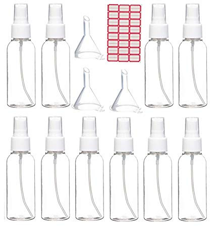 Refillable Empty Spray Bottles 2 oz-60 ml 10 Pack Mist Fine Spray Bottle for Cleaning Solutions Essential Oils Plants?Hair Durable Trigger Sprayer with Mist