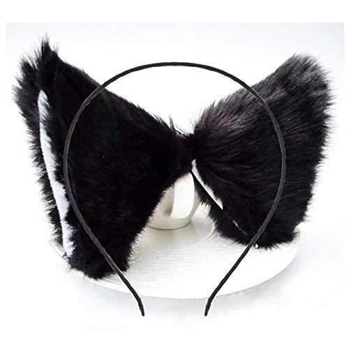 Cat Ears Headband Hair Clips Fox Ears Hair Bands Barrettes Women Furry Kitty Kitten Cat Headpiece Hairband Hair Hoop Halloween Party Decoration Cosplay Costume Handmade Hair Accessories Black White Cat Ears Headband Hair Clips Fox Ears Hair Bands Barrettes Women Furry Kitty Kitten Cat Headpiece Hairband Hair Hoop Halloween Party Decoration Cosplay Costume Handmade Hair Accessories Black White