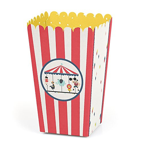 Carnival Circus - Cirque du Soiree - Baby Shower or Birthday Party Favor Popcorn Treat Boxes - Set of 12 Carnival Circus - Cirque du Soiree - Baby Shower or Birthday Party Favor Popcorn Treat Boxes - Set of 12