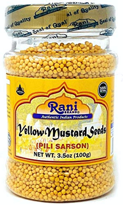 Rani Yellow Mustard Seeds Whole Spice 3.5oz -100g- ~ All Natural - Vegan - Gluten Friendly - NON-GMO - Indian Origin Rani Yellow Mustard Seeds Whole Spice 3.5oz -100g- ~ All Natural - Vegan - Gluten Friendly - NON-GMO - Indian Origin