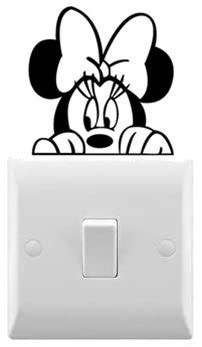 Minnie Mouse Peeking Inspired Novelty Car Stickers-Light Switch Stickers Wall Decal -Set of 2-