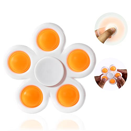GOHEYI Push-Pop-Bubbles Fidget Spinner Toy 2 in 1 Popp-its Simple Fidget Spinner Toy Reducing Boredom ADHD Anxiety Stress Relief Push-Bubbles Fidget Toy for Kids Adult