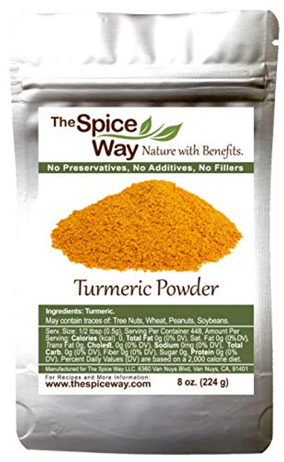 The Spice Way Turmeric Powder - - 8 oz - powdered ground tumeric root -curcuma-