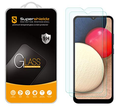 -2 Pack- Supershieldz Designed for Samsung Galaxy A02s Tempered Glass Screen Protector Anti Scratch Bubble Free
